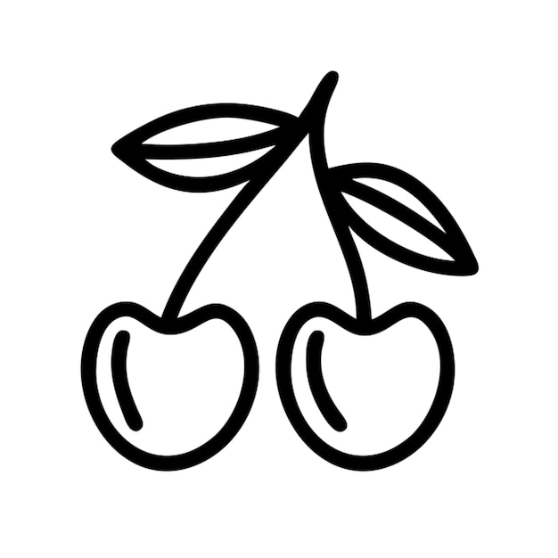 Contorno del icono de la cereza
