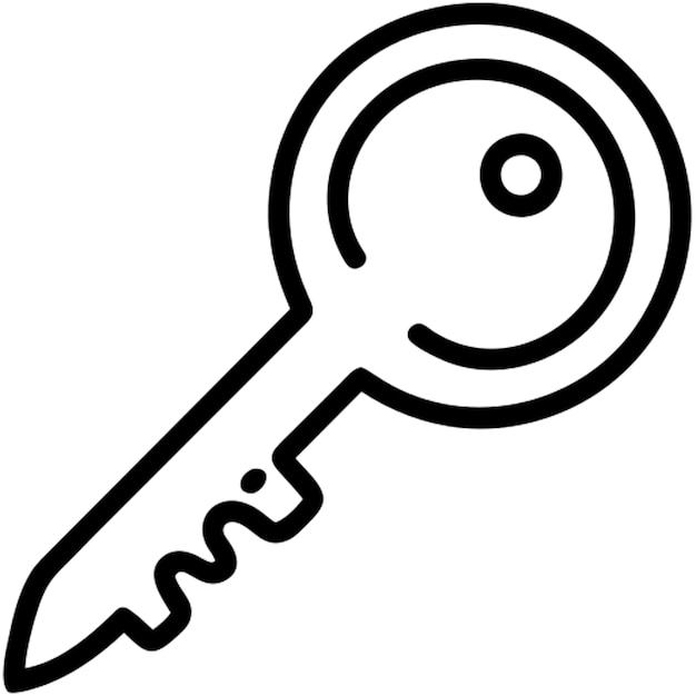 el contorno del icono clave