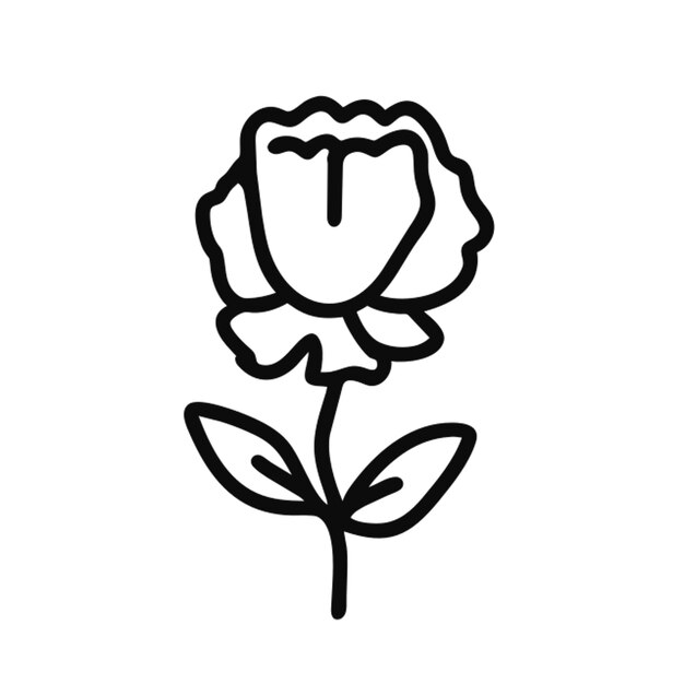 el contorno del icono del clavel