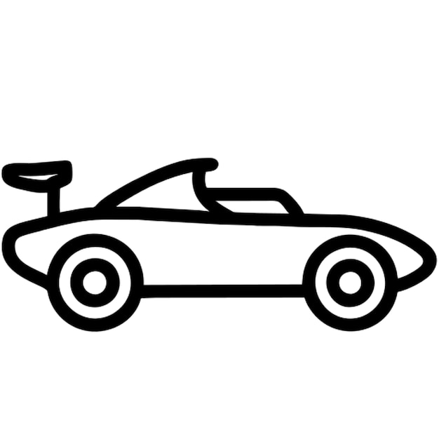 Contorno del icono del coche de carreras