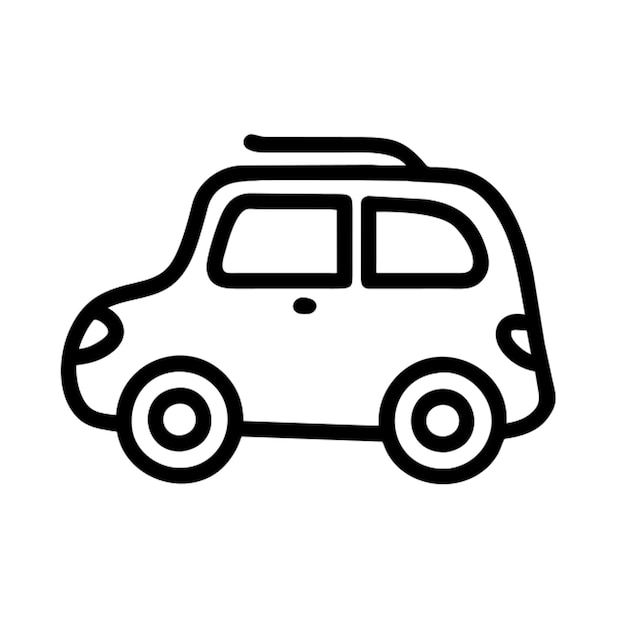 Contorno de icono de coche pequeño