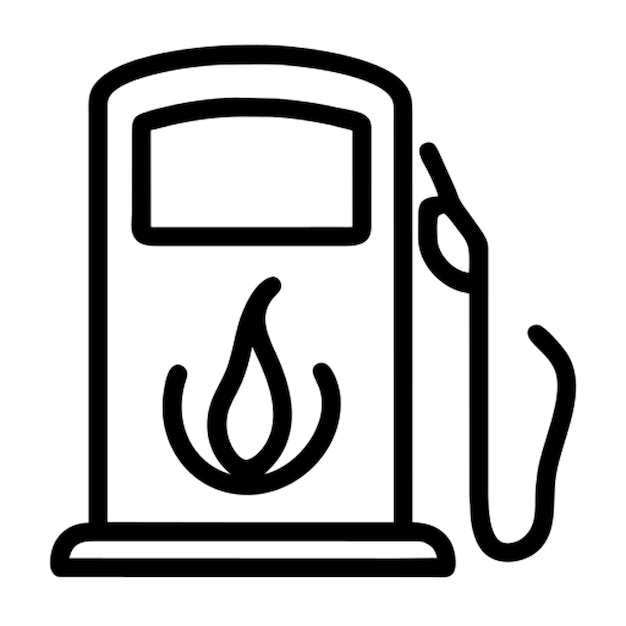 el contorno del icono del combustible