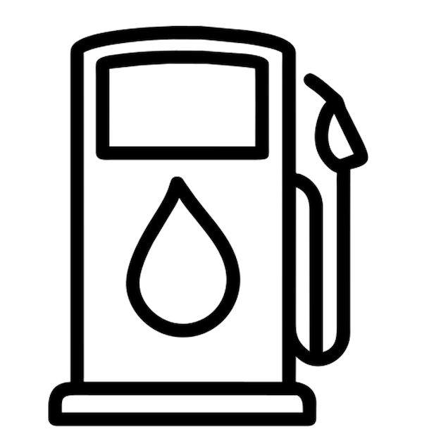 el contorno del icono del combustible