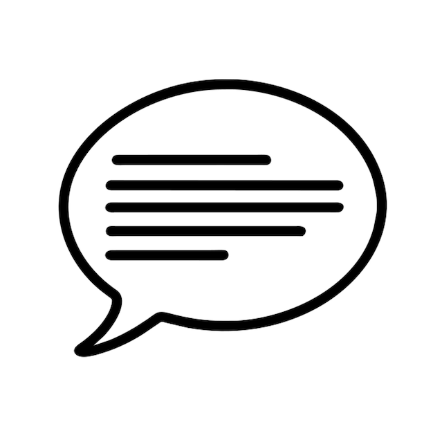 el contorno del icono del comentario