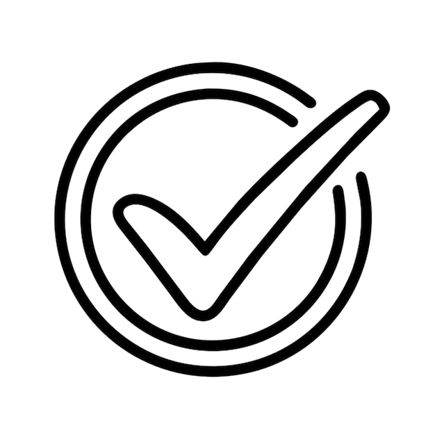 el contorno del icono de comprobación
