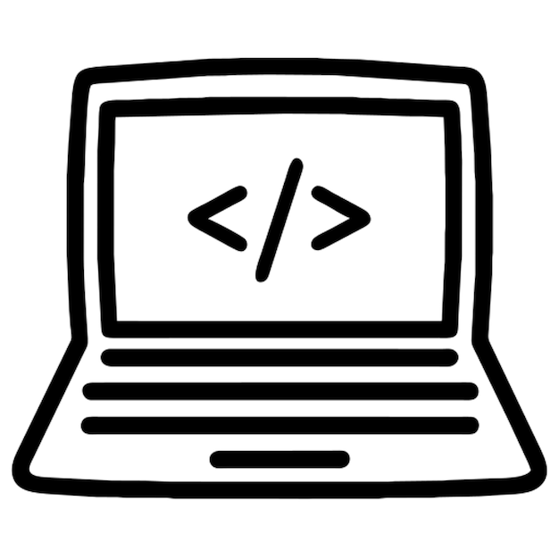 Contorno del icono de la computadora portátil