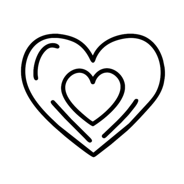 Contorno del icono del corazón