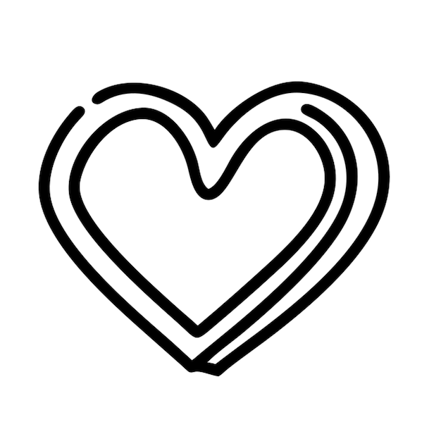 Contorno del icono del corazón