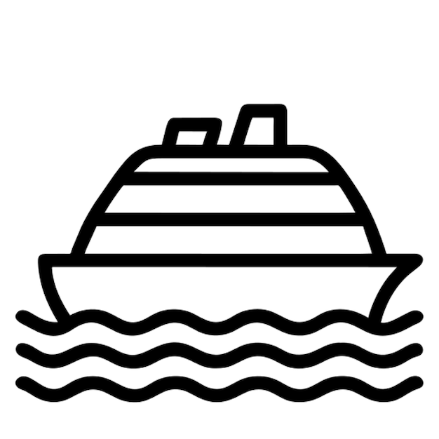 Contorno del icono del crucero