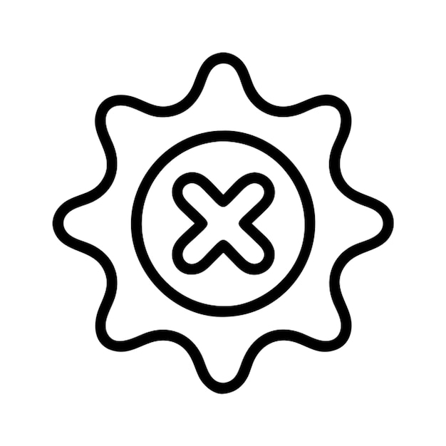 con un contorno de icono de cruz