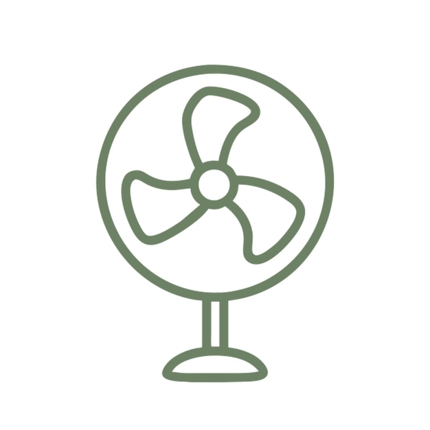Contorno del icono de los cuatro ventiladores