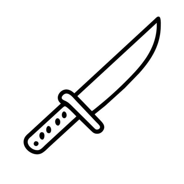Contorno del icono del cuchillo
