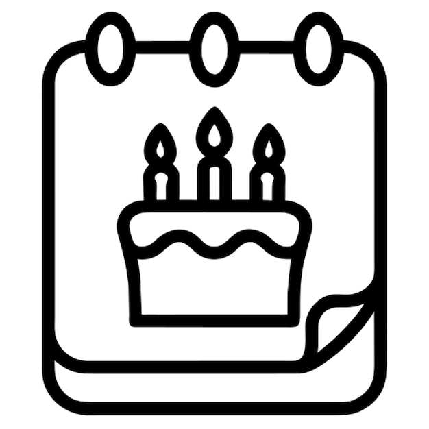 Contorno del icono del cumpleaños
