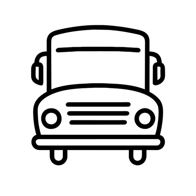 Contorno del icono delantero del camión