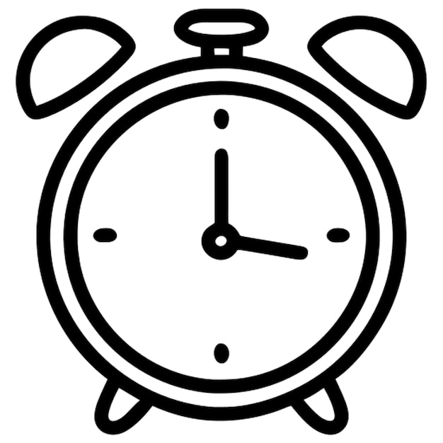 Contorno del icono del despertador