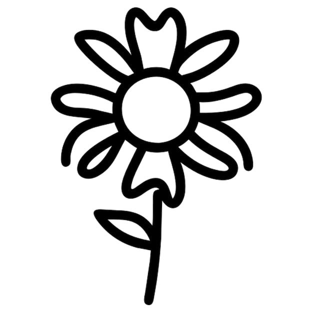 Contorno del icono del diente de león