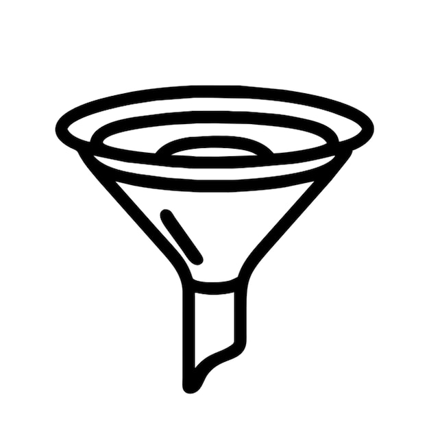 Contorno del icono del embudo