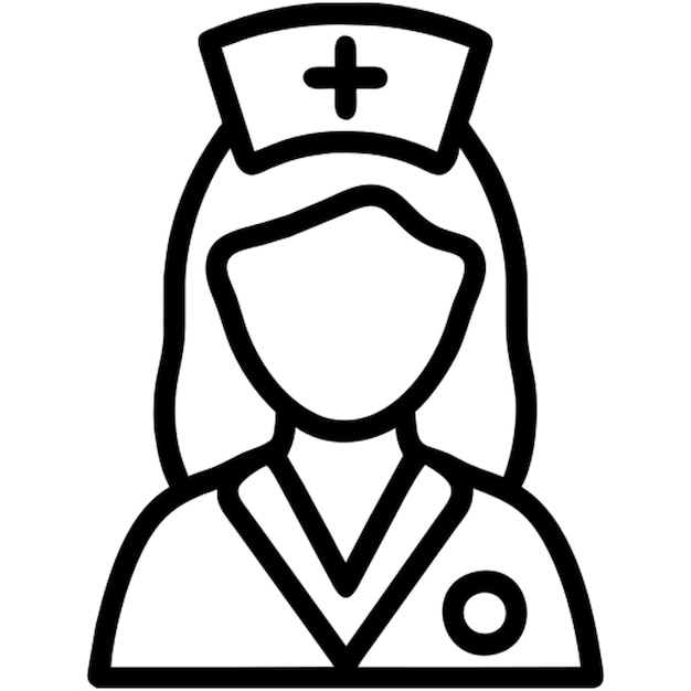 Contorno del icono de la enfermera