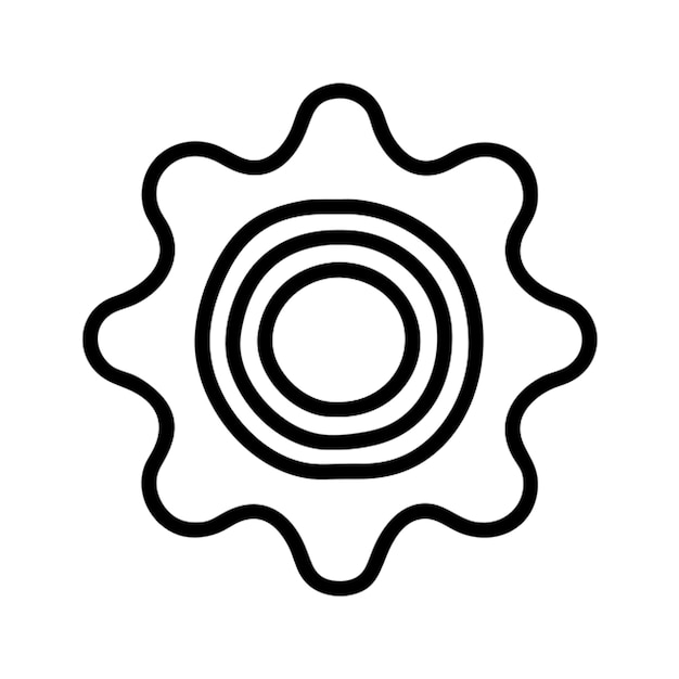 Contorno del icono del engranaje