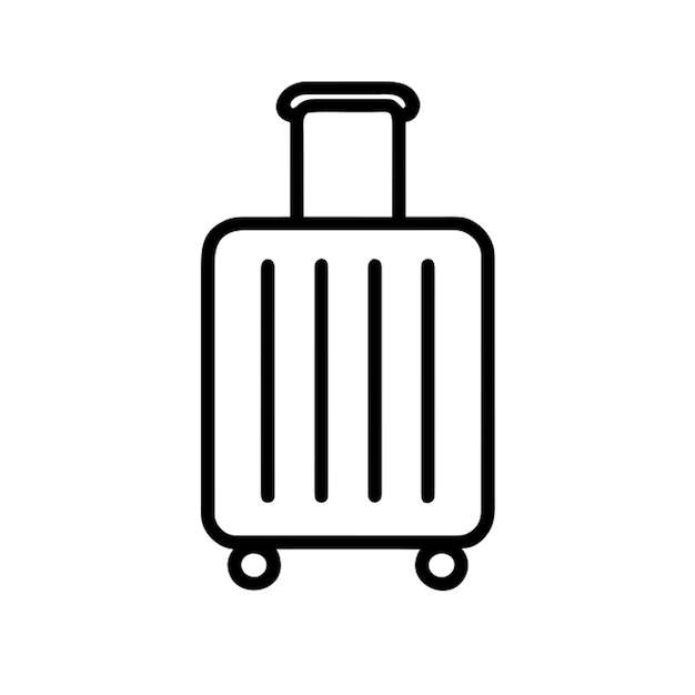 Contorno del icono del equipaje