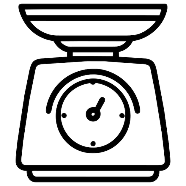 Contorno del icono de la escala de alimentos