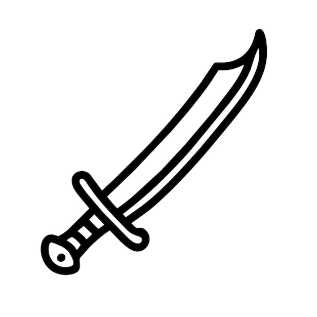 Contorno del icono de la espada