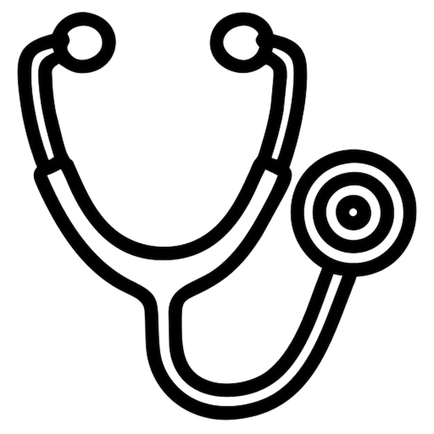 Contorno del icono del estetoscopio