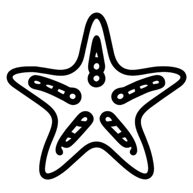 Contorno del icono de la estrella de mar