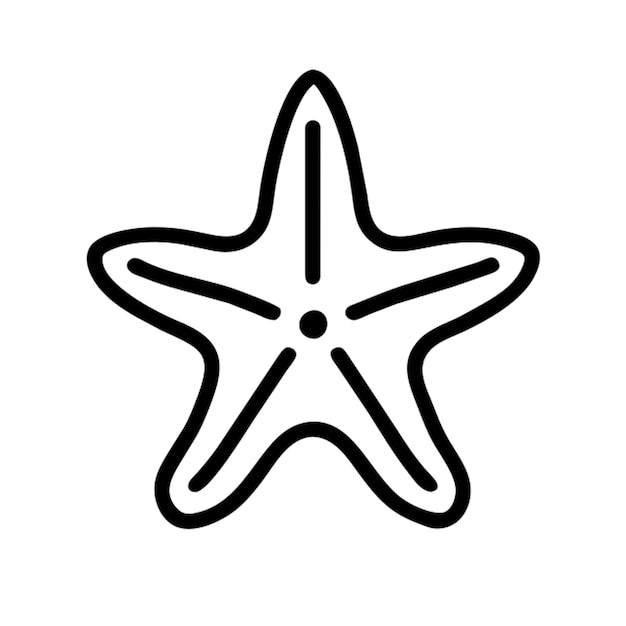 Contorno del icono de la estrella de mar