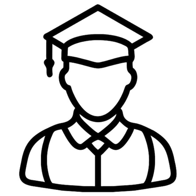 Contorno del icono del estudiante