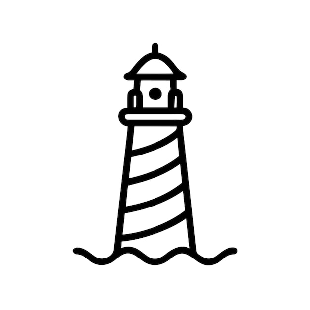 Contorno del icono del faro