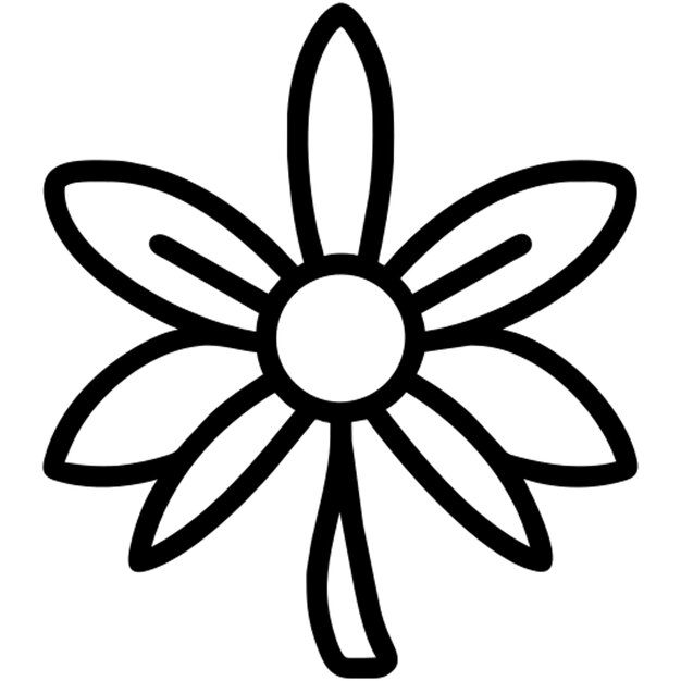 Contorno del icono de la flor de la fe