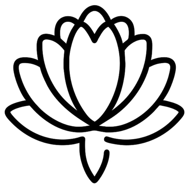 Contorno del icono de la flor de loto