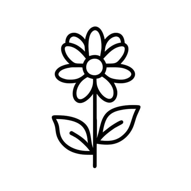 Contorno del icono de la flor