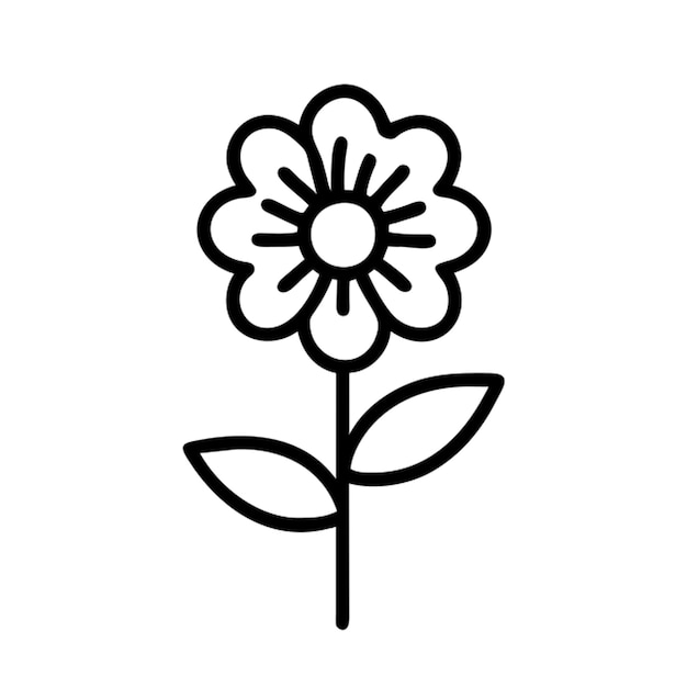 Contorno del icono floral