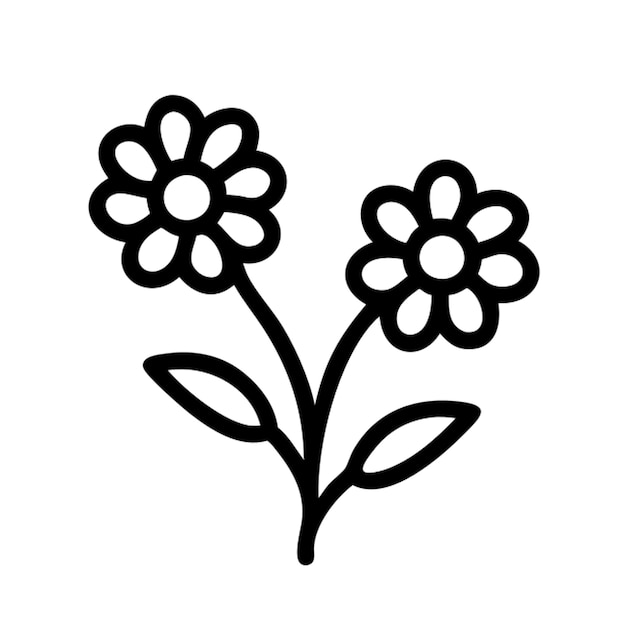 Contorno del icono de las flores