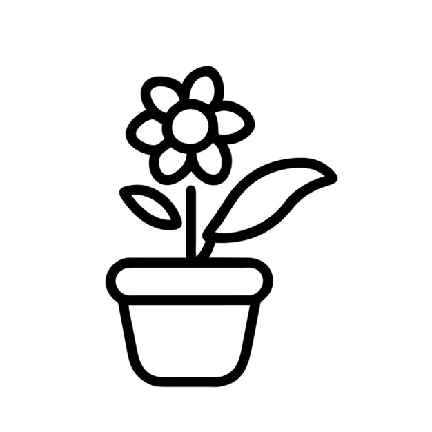 Contorno del icono de la florista