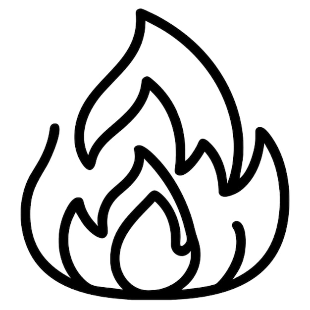 Contorno del icono de fuego
