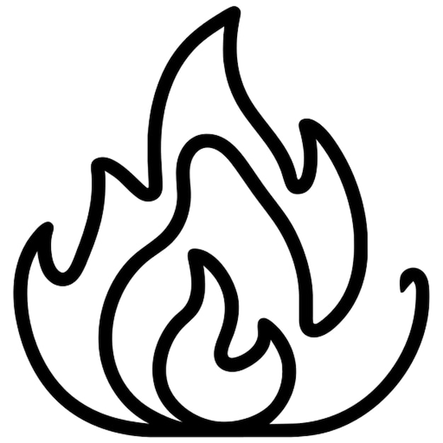 Contorno del icono de fuego