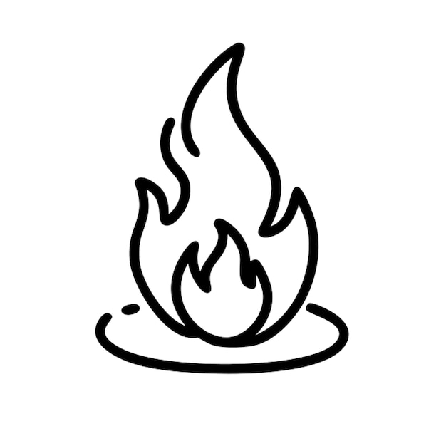 Contorno del icono de fuego