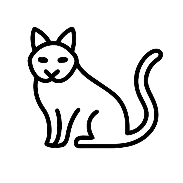 Contorno del icono del gato