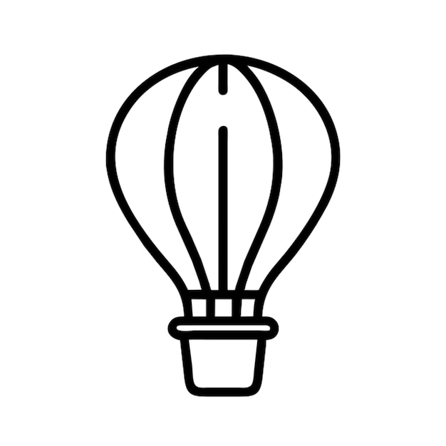 Contorno del icono del globo de aire caliente