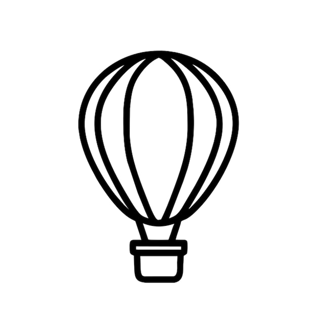 Contorno del icono del globo de aire caliente