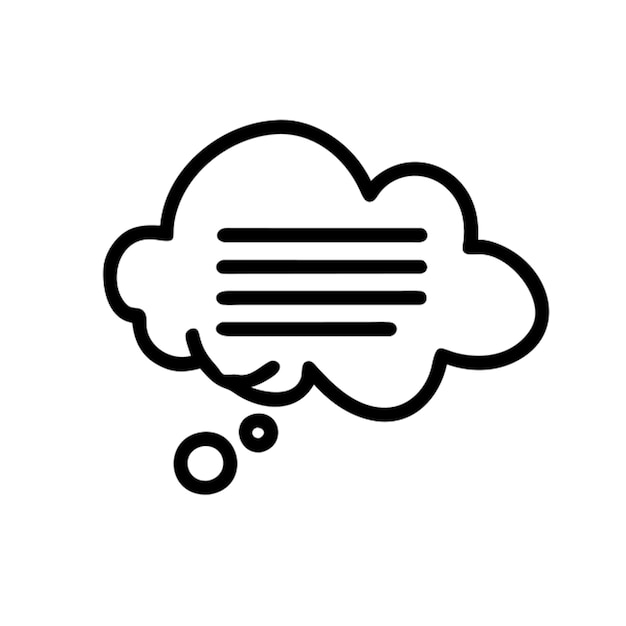 Contorno del icono del globo de pensamiento