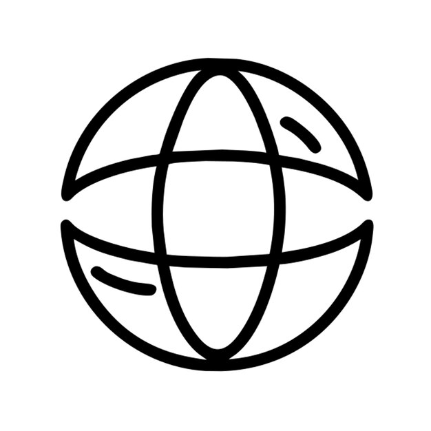 Contorno del icono del globo