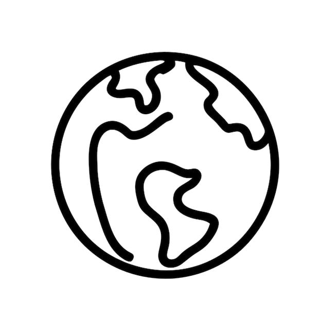 Contorno del icono del globo