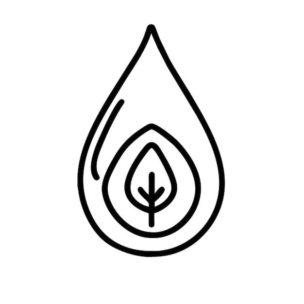 un contorno de icono de una gota de agua