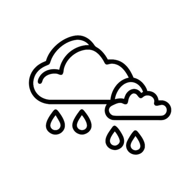 Contorno del icono de las gotas de lluvia