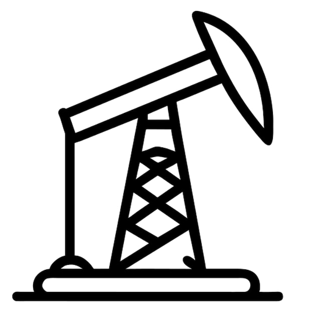 Contorno del icono de la granja de petróleo