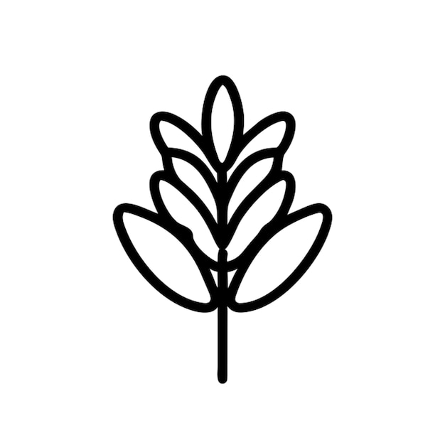 Contorno del icono del grano de avena